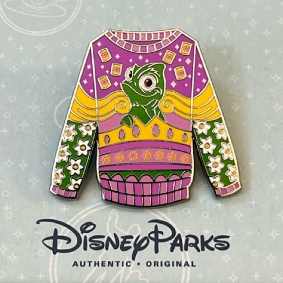Disney Parks Ugly Christmas Sweater Pascal Mystery Pin from Princess Rapunzel - Picture 1 of 3